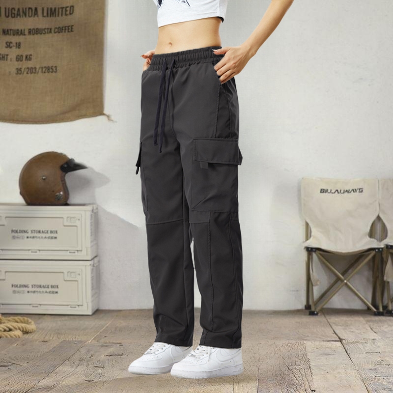 กางเกงวอร์ม กางเกงลำลองสตรี สไตล์เกาหลี มีเชือกที่เอว มีทั้งหมด3สี - รูปที่ 3