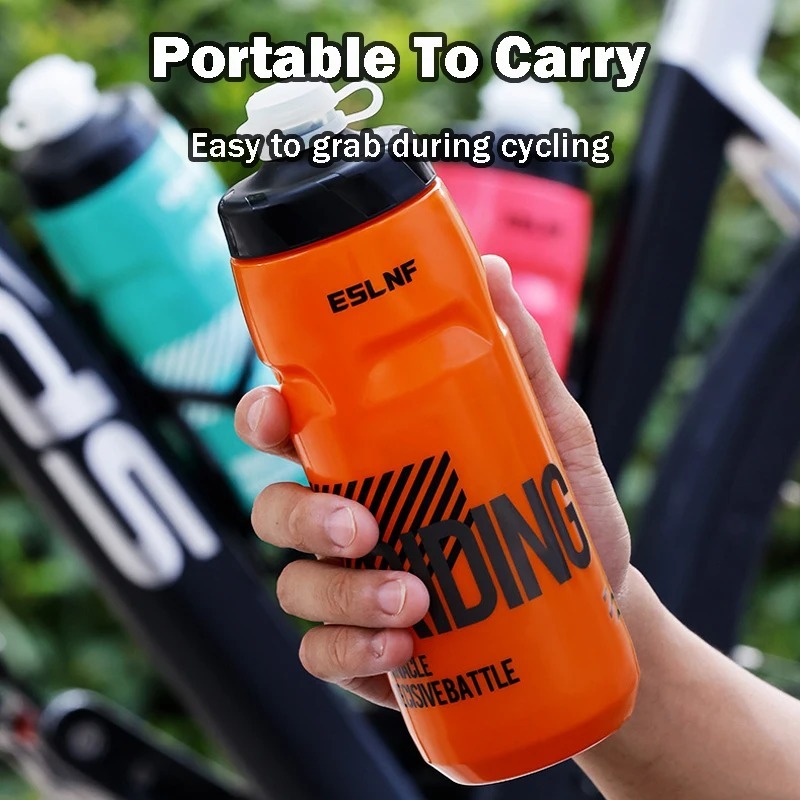ESLNF ขวดน้ำสําหรับจักรยานแบบพกพา 710ML ความจุขนาดใหญ่ ขวดจักรยานถนน น้ำหนักเบา ขวดบีบดื่มง่าย ราคา ถูกที่สุด ดีลบีเคเค แกลเลอรีภาพที่ 2