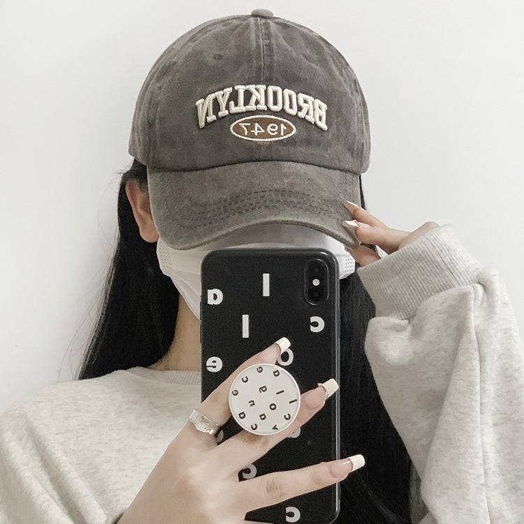 หมวกแก๊ปปัก Brooklyn 1947 (B171) หมวกเบสบอล แฟชั่นเกาหลี หมวกกันแดด กีฬา - รูปที่ 6