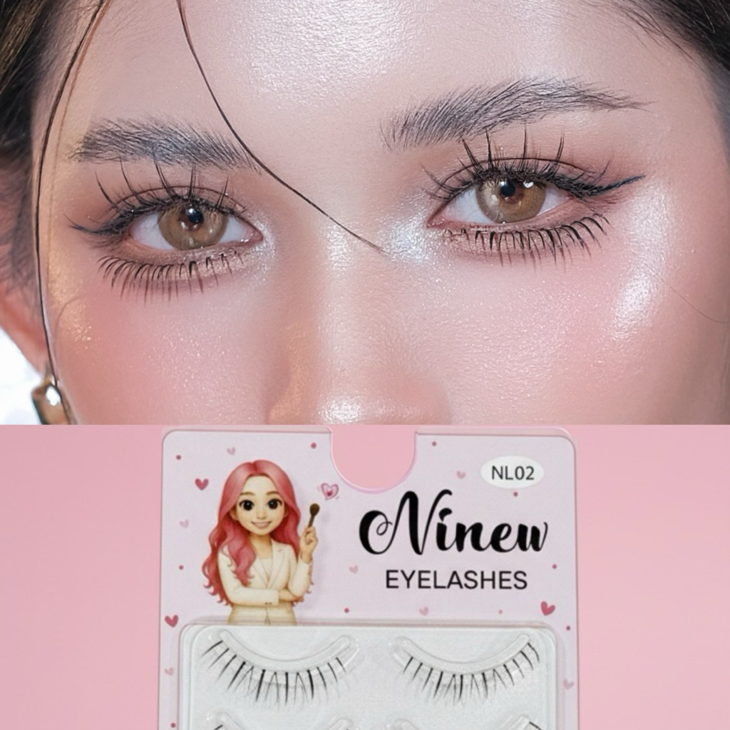 ขนตาล่าง ขายดีอันดับ1ที่ช่างแต่งหน้าต้องมี! มี3รุ่นให้เลือก NL01, NL02, NL03 Nineweyelashes
