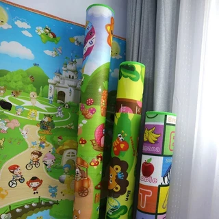 เสื่อรองคลานขนาด 6ฟุต มีลาย2 ด้าน พับได้ กันน้ำ แผ่นใหญ่ สินค้าพร้อมส่ง