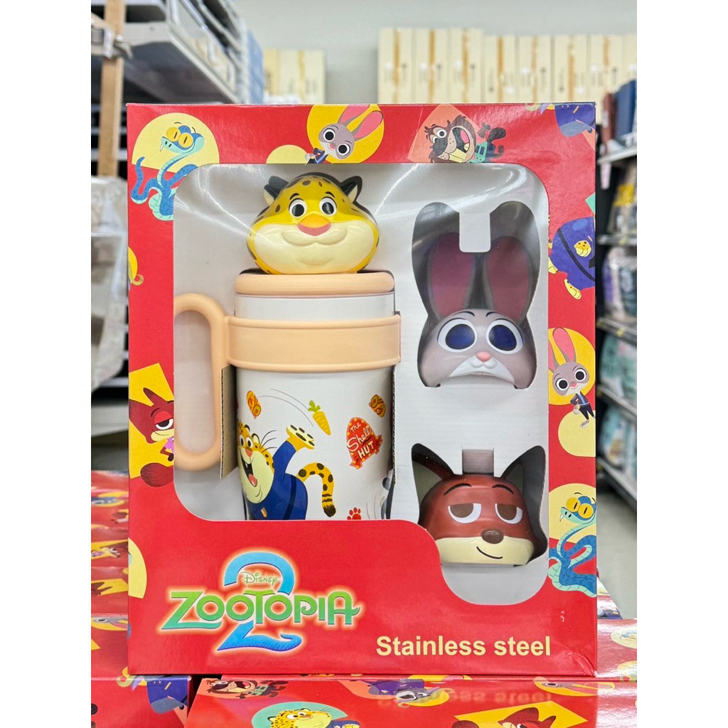 ชุดแก้วน้ำสแตนเลสซูโทเปีย 3D ของใหม่พร้อมส่ง✨ zootopia 2