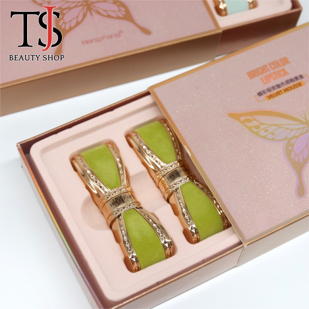 {เซต} HengFang Bright Color Liquid Lipstick ลิปทินท์แท่งโบว์ เนื้อฉ่ำวาว ริมฝีปากดูสวยฉ่ำ no.H7045A - รูปที่ 2