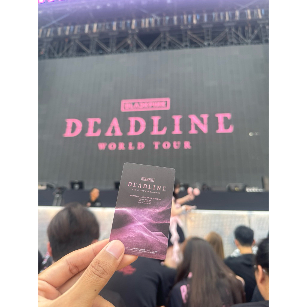 บัตรแข็งคอนเสิร์ต BLACKPINK DEADLINE WORD TOUR 2025