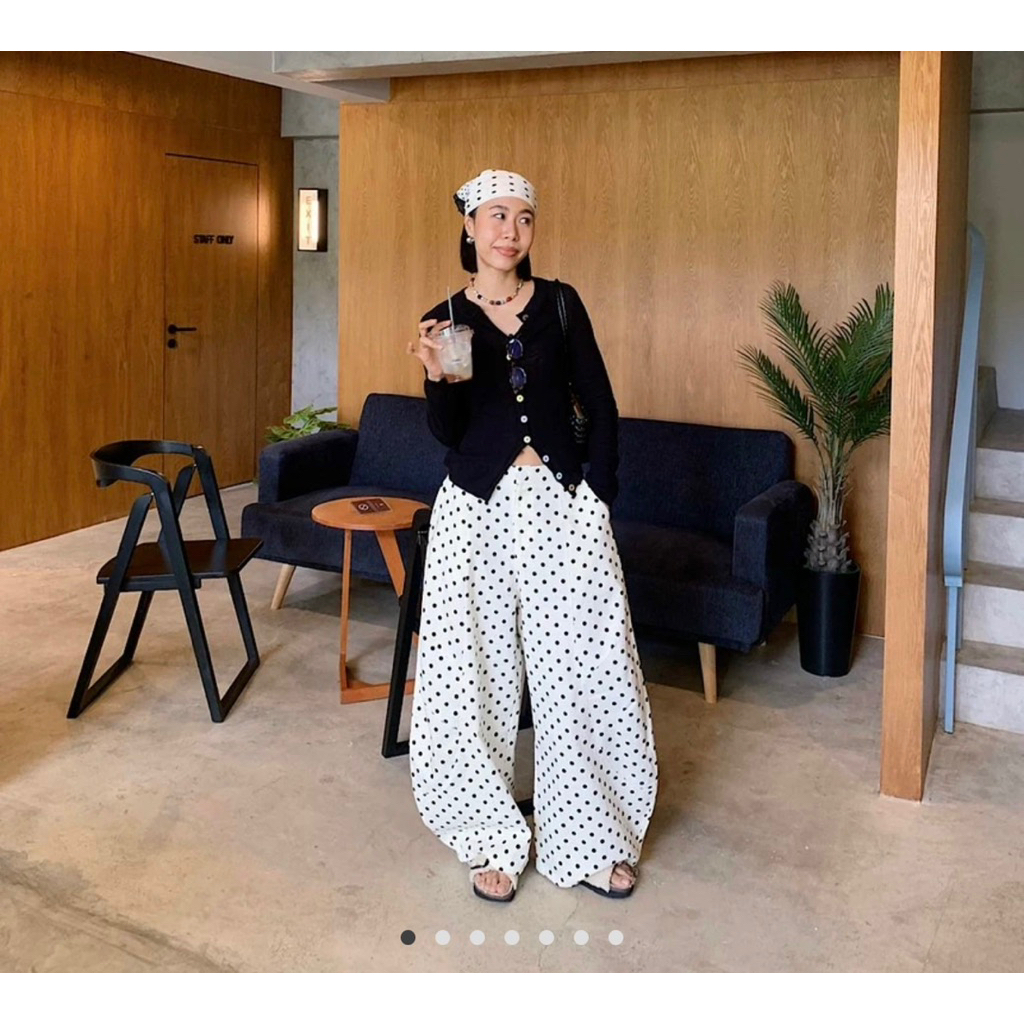 ส่งต่อ pplain. - polkadot barrel pant Freesize