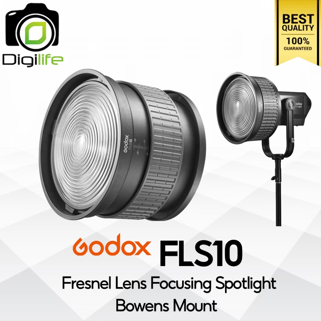 Godox Lens FLS10 Fresnel Lens For LED Light ( Bowen Mount ) เลนส์ต่อเพิ่มกำลังไฟ ปรับมุมแสง - Digilife Thailand