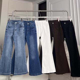 PTJ30258 กางเกงยีนส์ขากระบอกปลายขาม้าเล็ก PROMTHONG