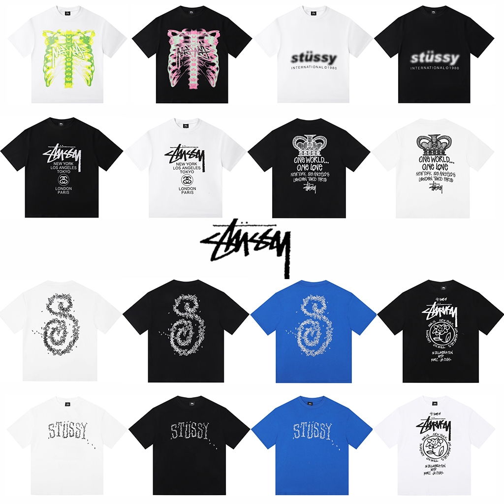 【คุณภาพระดับสตรีท】 เสื้อ Stussy เนื้อคอตตอนพรีเมียม ทรง Oversized ใส่สบาย ดีงามทุกตะเข็บ