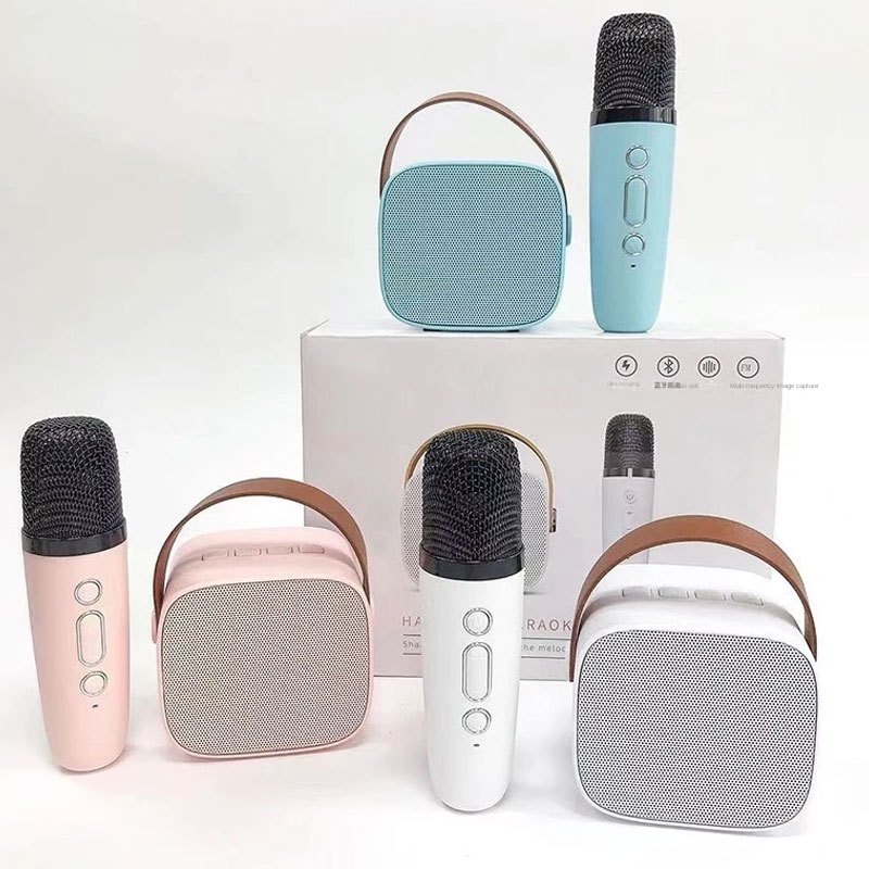 ลำโพงมินิบลูทูธ พร้อมไมโครโฟนโฮม KTV แบบพกพา ของขวัญวันเกิด ลำโพงร้องคาราโอเกะ ของขวัญคริสมาสต์ - รูปที่ 3