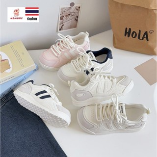 (S-1117) New รองเท้าผ้าใบแฟชั่นผู้หญิง สีพาสเทล น่ารัก เทา ช…