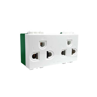 NANO SC-PV602 เต้ารับคู่มีกราวน์แนวตั้งและม่านนิรภัย 16แอมป์…