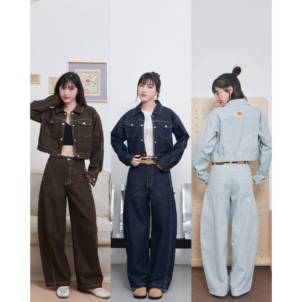 Riley.apparels - Ashley barrel jeans 7015 [ได้เฉพาะกางเกง]