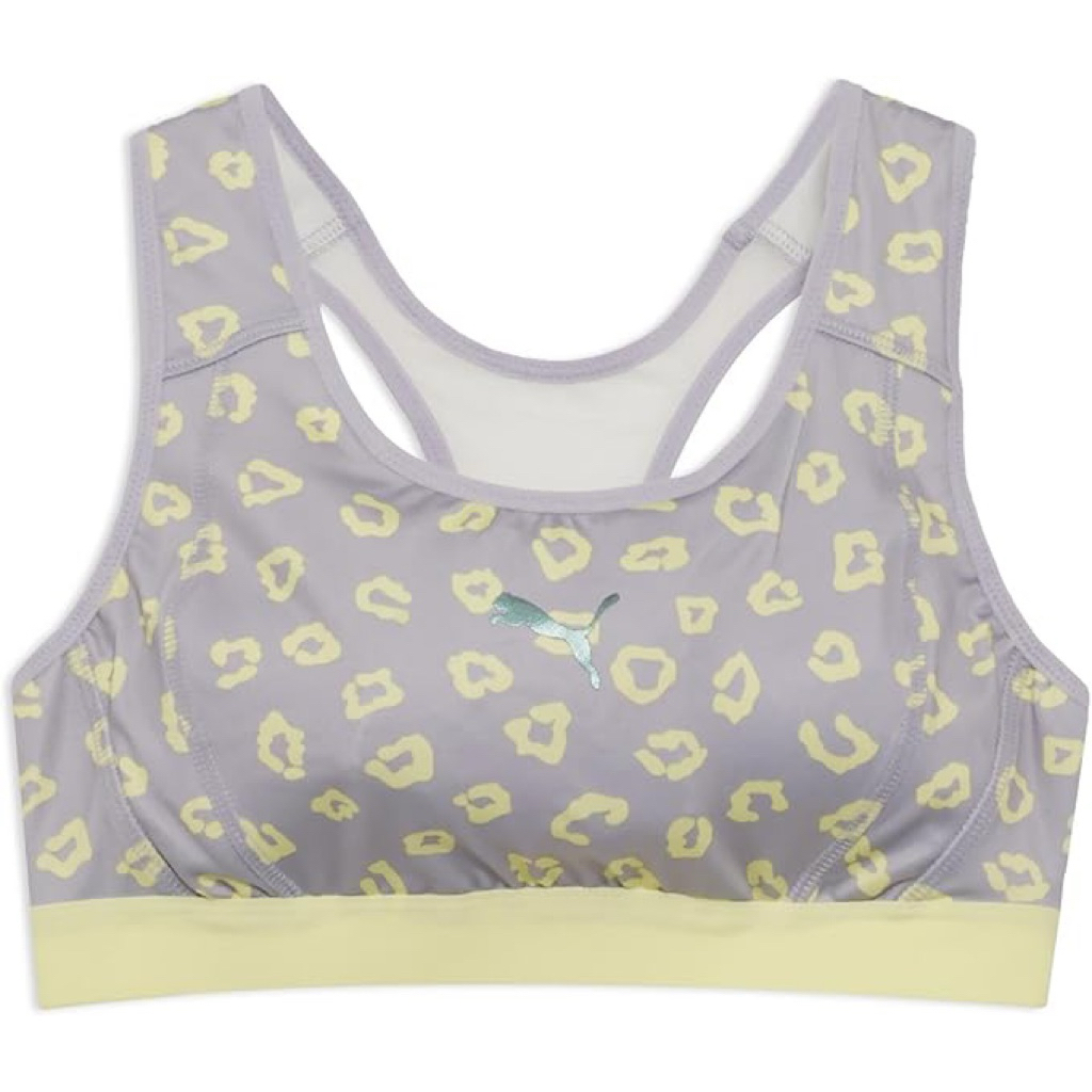PUMA Training Gym Studio Sports Bra Quick Dry TRN EDGE Mid Support Sports Bra Top AOP 527995 Women's