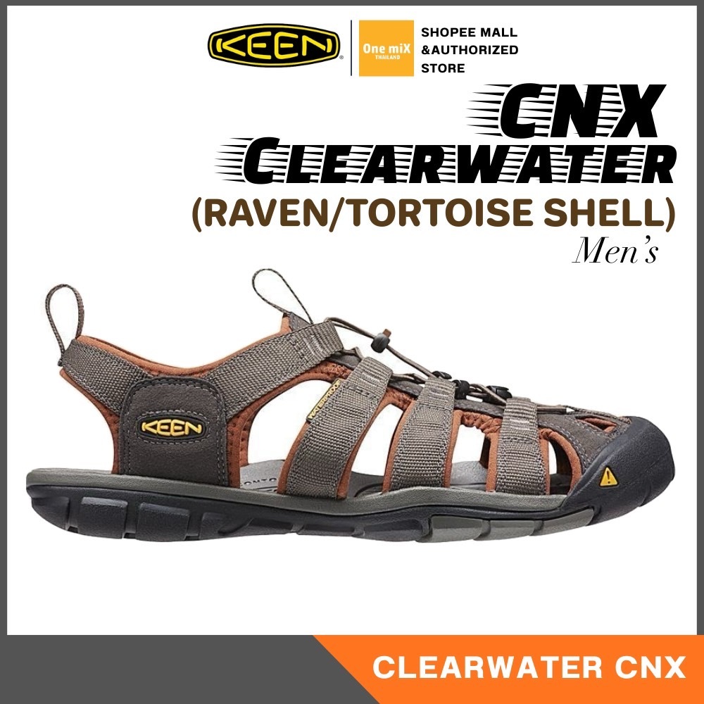 KEEN Men's Clearwater CNX (RAVEN/TORTOISE SHELL) รองเท้า คีน แท้ รุ่นฮิต ชาย