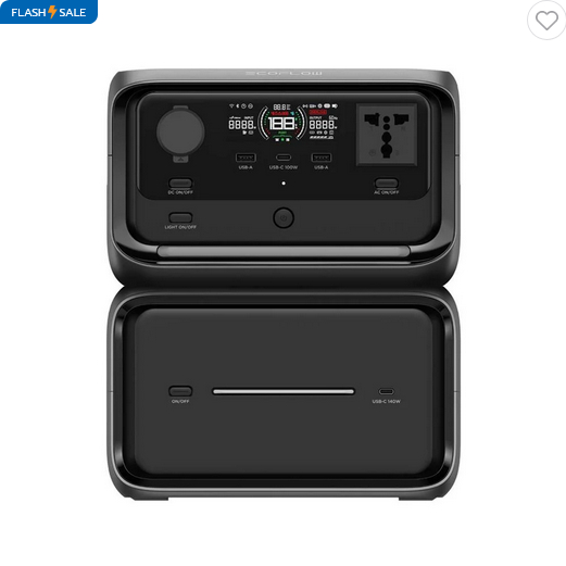 POWER BOX ECOFLOW RIVER 3 MAX PLUS 600 วัตต์ สีดำ