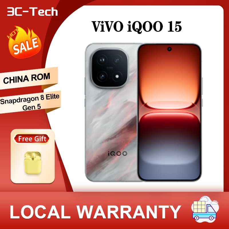 เวลาขนส่ง 10 วัน Original ViVO iQOO 15 China Rom AMOLED 144HZ 50MP 100W FlashCharger 6.85inch