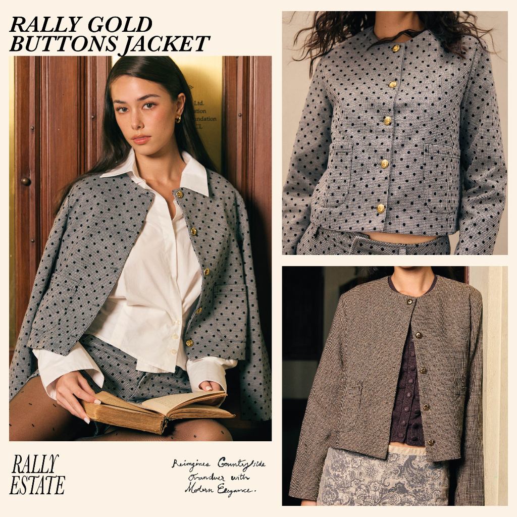 Rally Gold Buttons Jacket - เสื้อแจ็คเก็ตกระดุมอะไหล่ทอง (มีให้เลือก 2 สี)