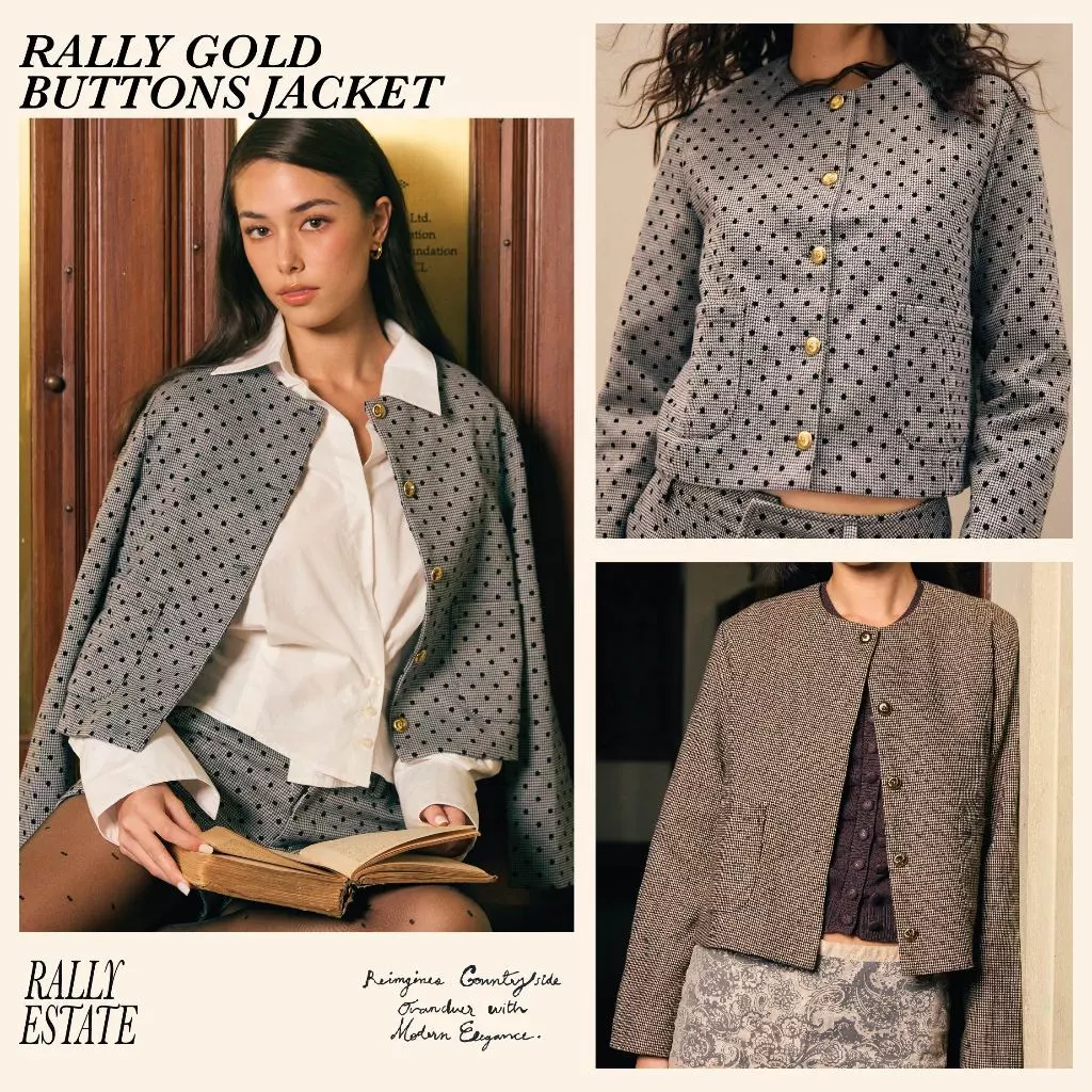 Rally Gold Buttons Jacket - เสื้อแจ็คเก็ตกระดุมอะไหล่ทอง (มีให้เลือก 2 สี)