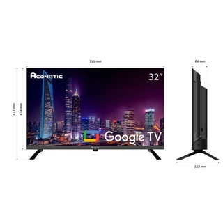 ACONATIC Smart TV LED HD Google รุ่น 32HS600AN 32 นิ้ว (รับประกัน 3 ปี) FramelessTV, รีโมท Voice Contral