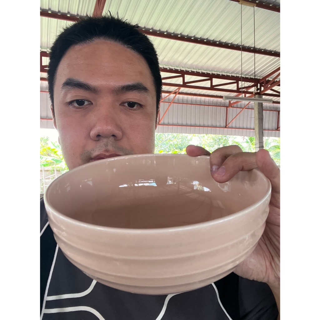 ชามเซรามิก ชามร้านคาเฟ่ ชามสลัด ขนาด7นิ้ว สีชมพู เนื้อพอร์ซเลน porcerlain ceramic ออกใบกำกับภาษีได้ รหัสkornz111025_2