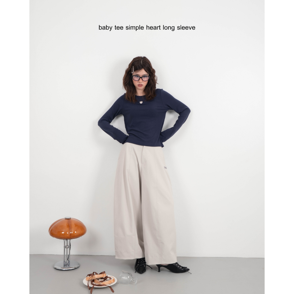 11.11 ODBC baby tee simple heart long sleeve