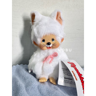 monchhichi แมวขาว  ตัวแรร์รีสต๊อก พร้อมส่ง new with tag