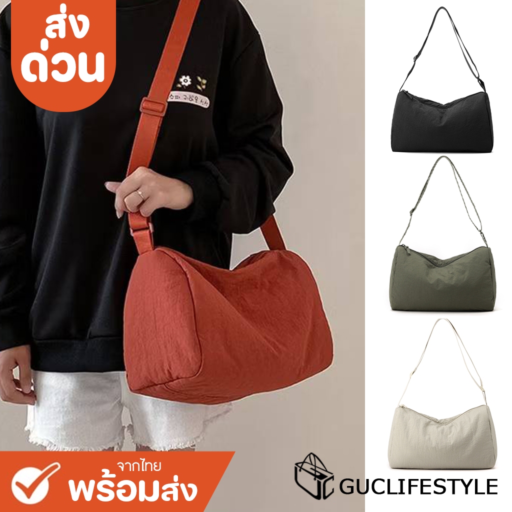 ส่งด่วน GUCSELECTED(B2229) กระเป๋าสะพายข้างผ้าไนล่อนยู๋ยี๊-ใส่ไอแพดได้ ใบใหญ่