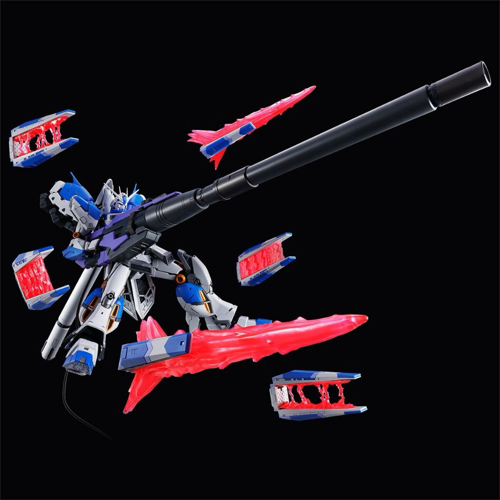 Prmium Bandai RG Hi-nu Gundam Hyper Mega Bazooka Launcher (Novel ver.) & Funnel Display Set