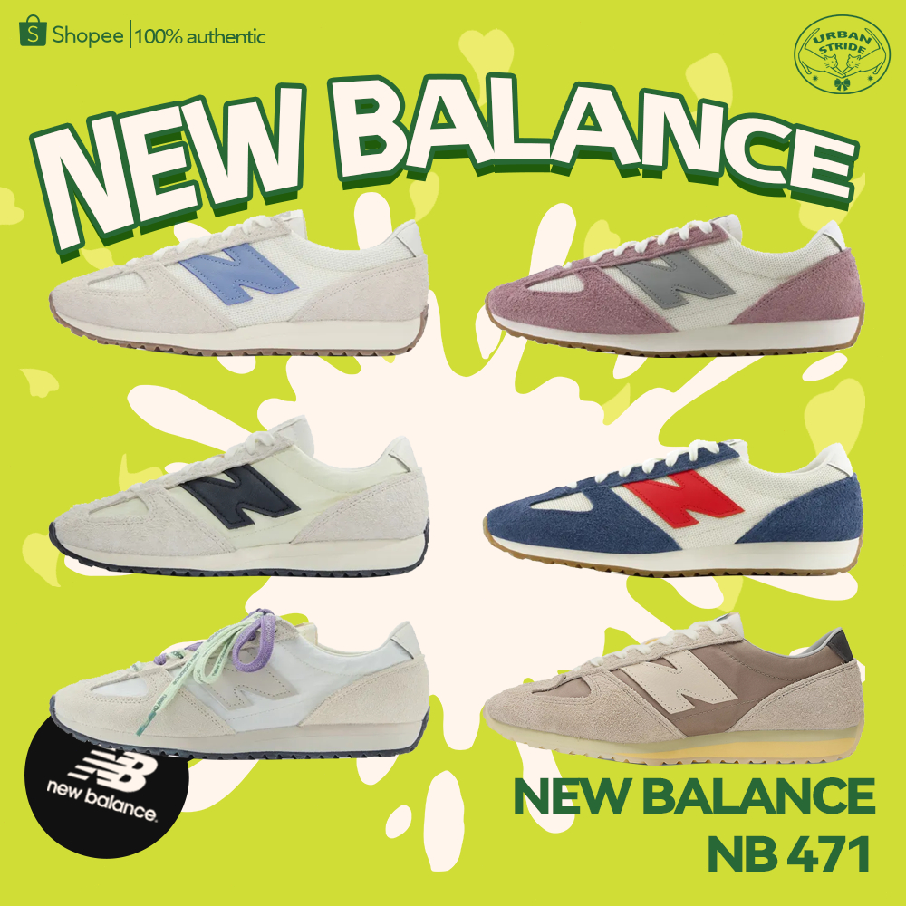 【สินค้าแท้ส่งทันที】New Balance NB 471 รองเท้าผ้าใบ รองเท้าลำลอง Unisex U471AA/U471AL/U471AK/U471GR