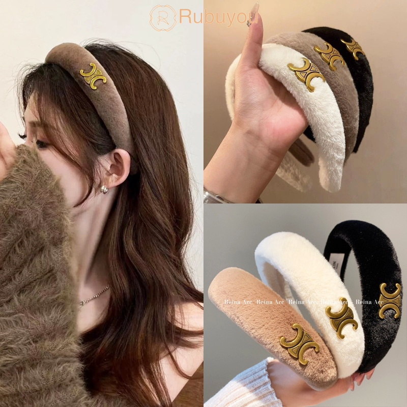 Rubuyou ที่คาดผมผ้ากํามะหยี่ นิ่ม เกาหลี ย้อนยุค หน้าม้า ที่คาดผมสำหรับผู้หญิง เครื่องประดับผมแฟชั่น-COD💖