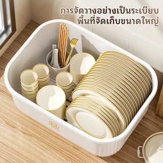 ที่คว่ำจานทรง กล่องเก็บจาน ที่คว่ำจาน กันฝุ่นละออง กันแมลง มีฝาปิด สามารถเก็บแก้วน้ำ ชั้นวางแก้ว ขวดนม ตะเกียบ