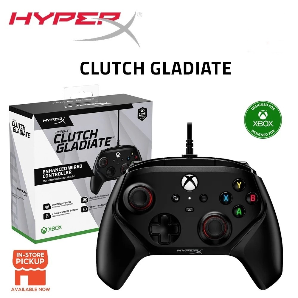 🔥ขายดีมาก🔥จอยเกม HyperX Clutch Gladiate Wired Controller (6L366AA) (For Xbox Series X|S, Xbox One, PC)