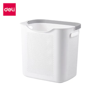 Deli ตะกร้าอเนกประสงค์ ตะกร้าใส่ผ้า ตะกร้าเก็บของ หูหิ้ว จัดระเบียบห้อง สไตล์มินิมอล clothes basket