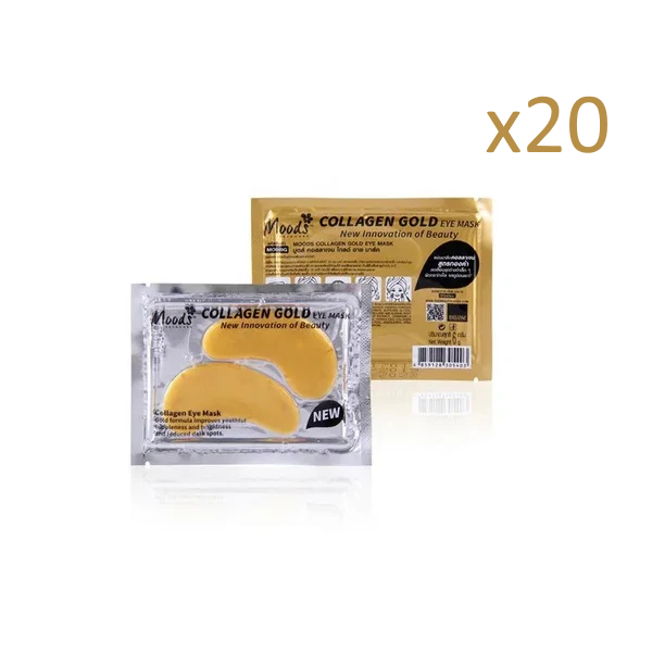 20 ชิ้น แผ่นมาสก์คอลลาเจนใต้ตา สูตรทองคำ บีลอฟ มูดส์ BELOV MOODS COLLAGEN GOLD EYE MASK 6กรัม
