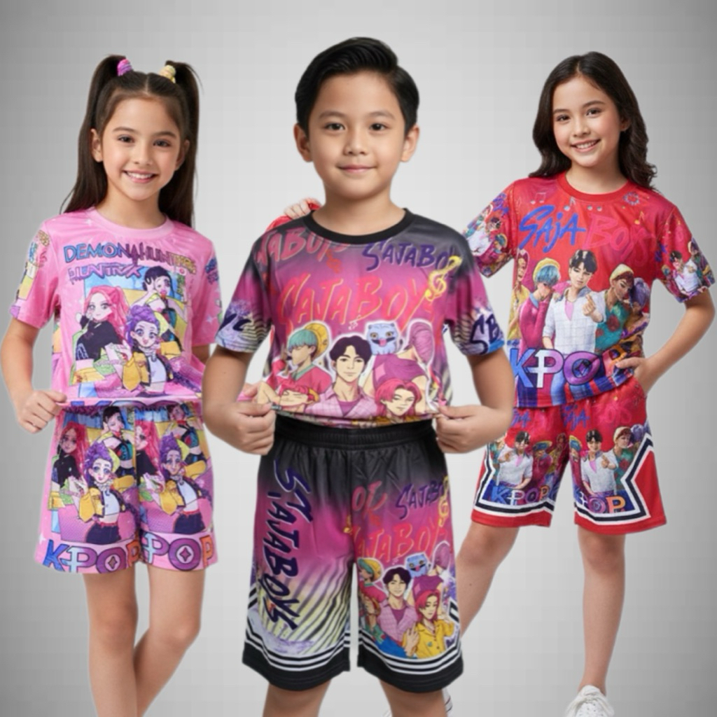 ชุดเด็ก saja boy kpop demon เสื้อพร้อมกางเกง