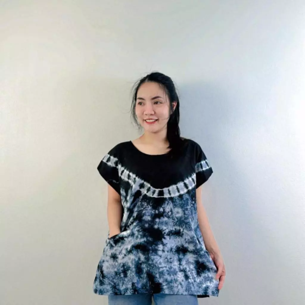 เสื้อมัดย้อมแขนล้ำ ผ้าคอตตอน thumbnail 7