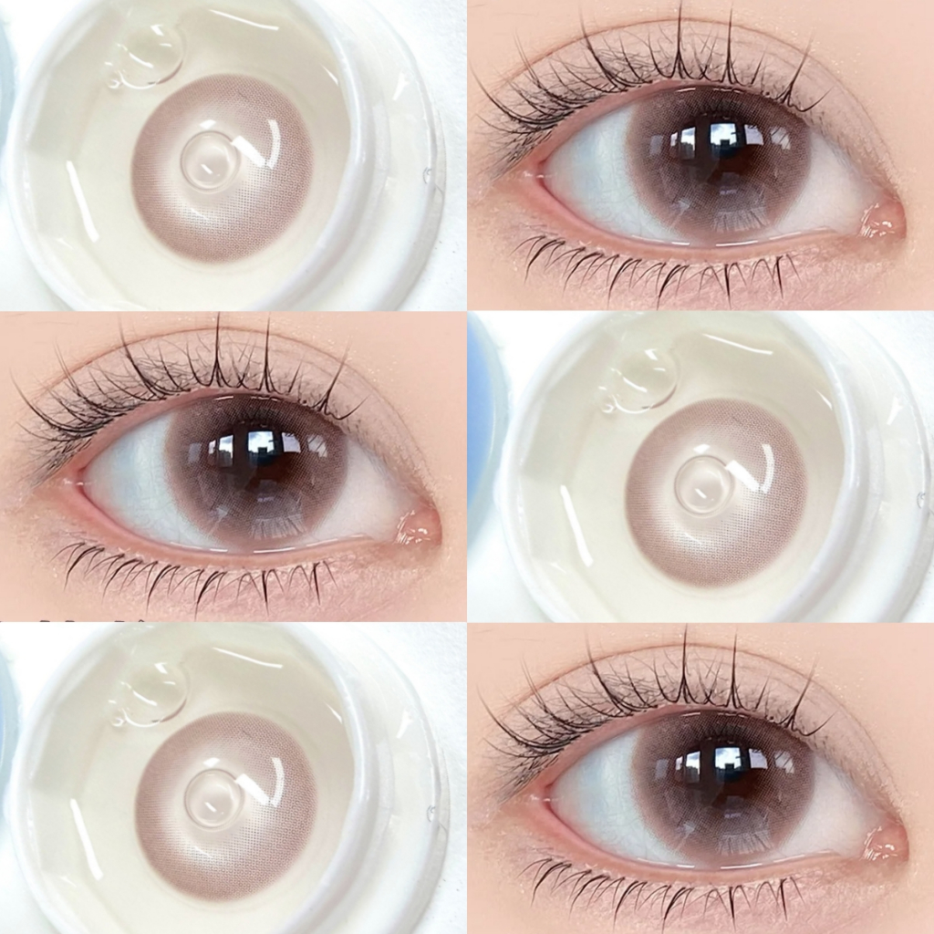 MIDROO คอนแทคเลนส์ 0.00-4.00 ไร้ขอบ ขยายรูม่านตา Bunny Brown/Pink/Blue-14.5mm รายเดือน 1คู่