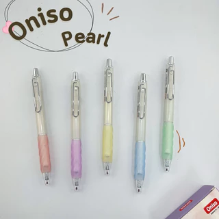 Oniso ปากกาเจล 0.38 มม.รุ่น Pearl ด้ามสีหวานเหลือบมุก ยางจับนุ่มมือ หมึกน้ำเงิน แห้งไว gelpen