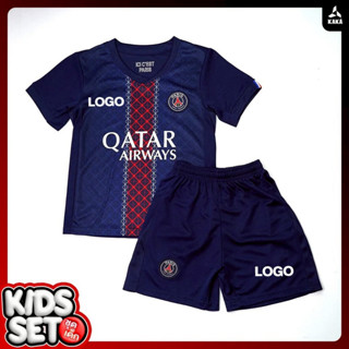 ชุดบอลเด็ก (เสื้อ+กางเกง) เสื้อมีโลโก้ทุกตัว