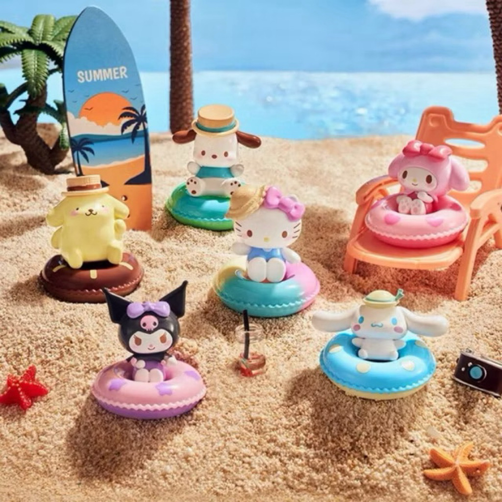 [ซื้อในไลฟ์/Videoมีคูปองส่วนลด] {1จุ่ม=3ชิ้น} Sanrio Characters Mini Swim Ring Series