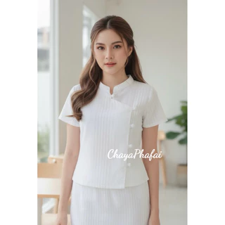 ชุดผ้าฝ้ายด๊อบบี้ ชุดปฏิบัติธรรม