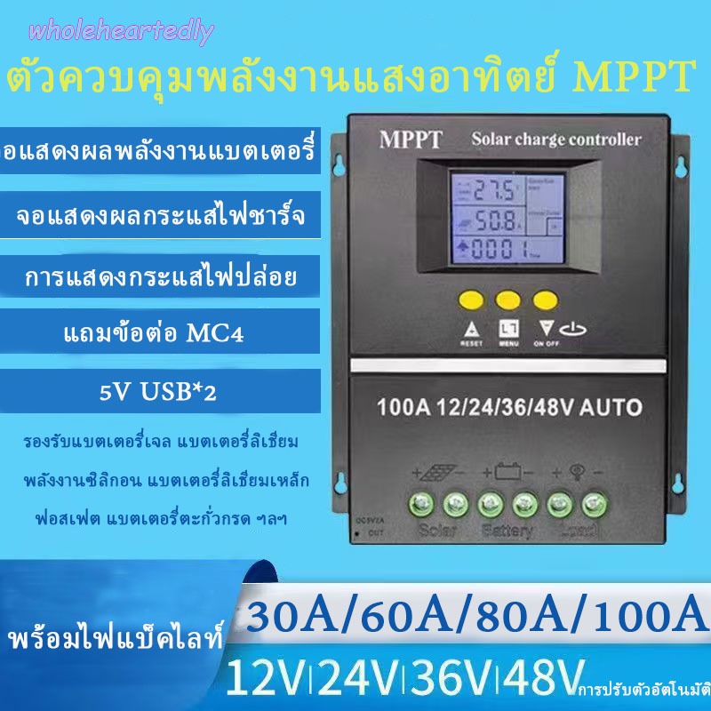 ชาจเจอร์โซล่า MPPT Powland 12V24V36V48V โซล่าชาร์เจอร์ โซล่าคอนโทรลเลอร์ แผงควบคุมพลังงานแสงอาทิตย์