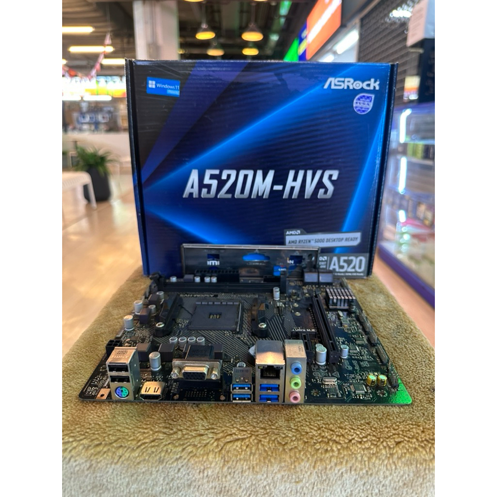 MAINBOARD (เมนบอร์ด) ASROCK A520M-HVS (DDR4) (SOCKET AM4) (MICRO-ATX)
