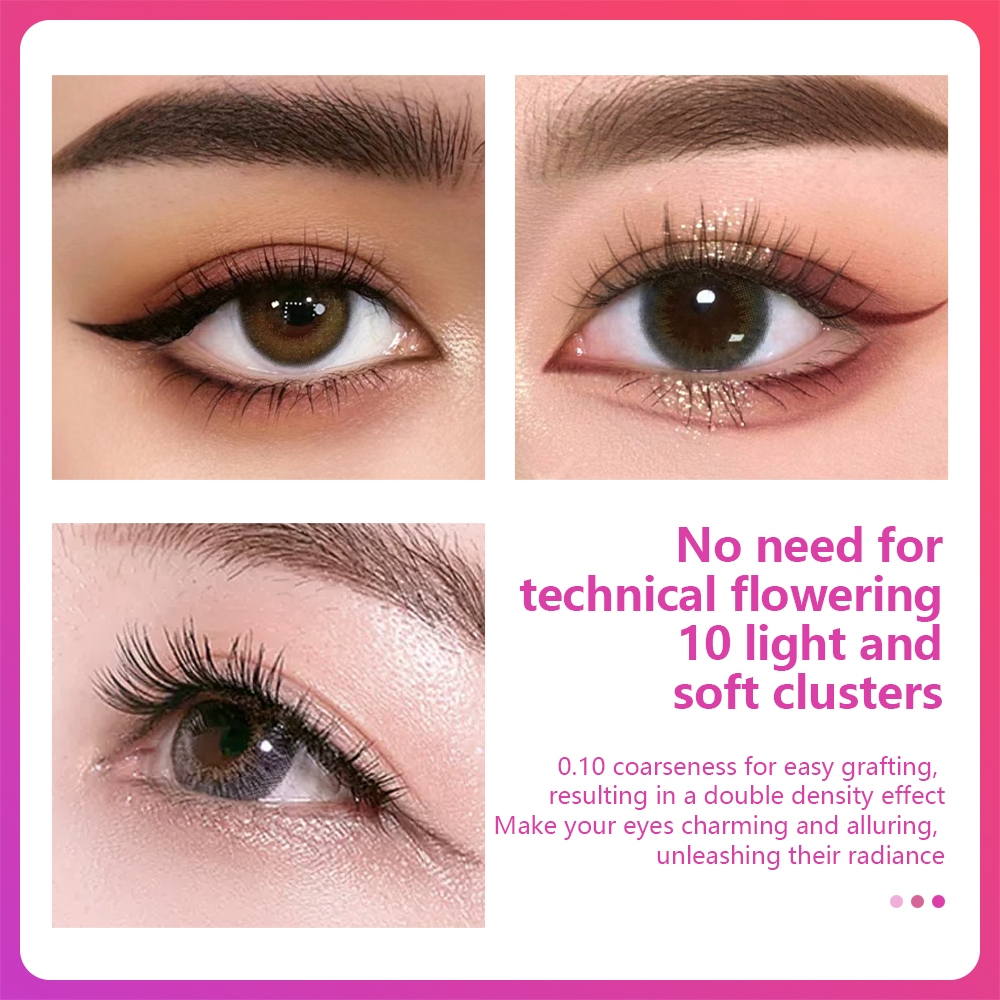 ️‍ ️‍ CHICLASHES ขนตาปลอมสำหรับขนตาธรรมชาติขนตาปลอม 3 มิติ แบบช่อ วัสดุขนมิ้งค์ ติดง่ายด้วยตัวเอง ราคา ถูกที่สุด ดีลบีเคเค แกลเลอรีภาพที่ 8