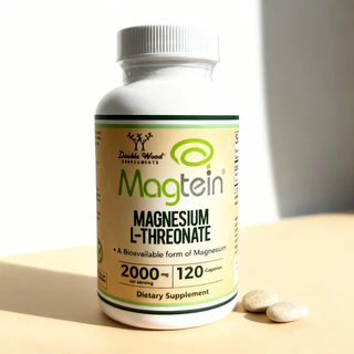 Double Wood Magnesium L-Threonate 120 Capsules แมกนีเซียมแอล-ทีโอเนต magtein การนอน ผ่อนคลาย