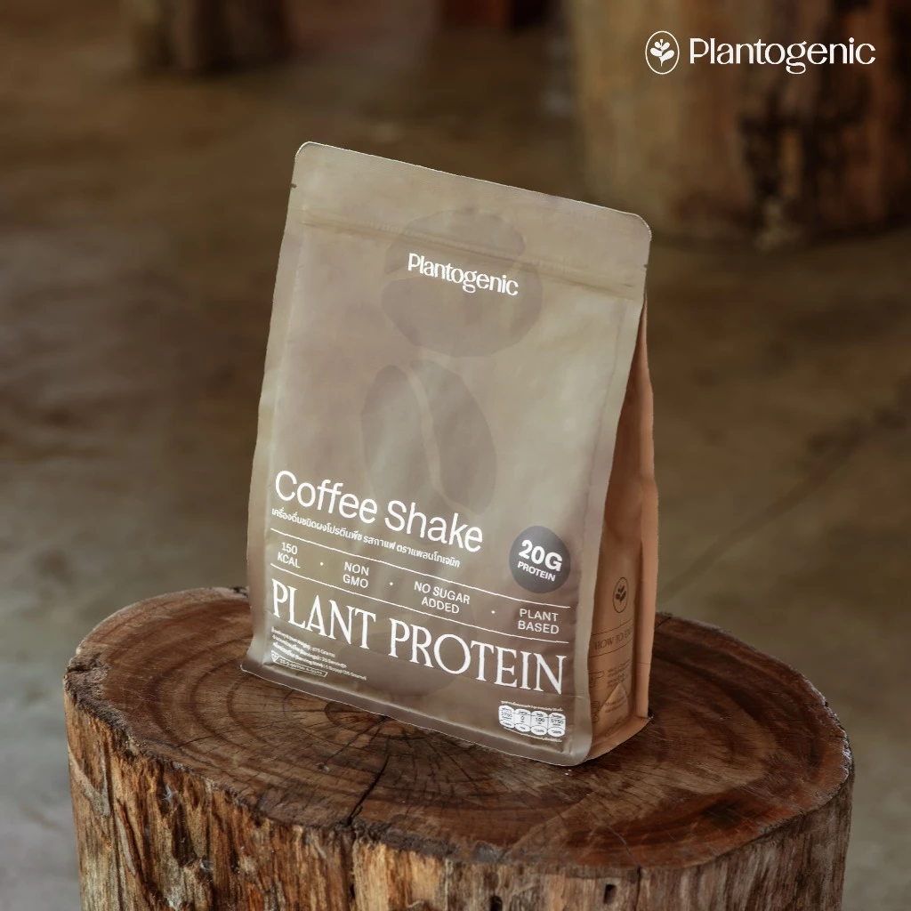 Plantogenic - Coffee Shake Plant Protein โปรตีนพืชรสกาแฟ โปรตีน 20g NON-GMO ไม่มีถั่วเหลือง ไม่เติมน้ำตาล (Plant-based)