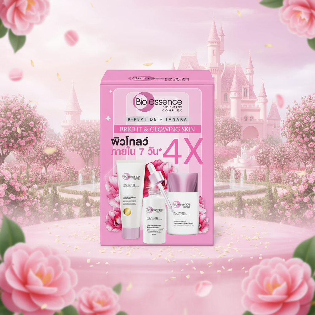 [Box Set] Bio-essence Bio-White 3 ชิ้น ผิวไบร์ทโกลว์ใสภายใน 7 วัน*4X [คลีนเซอร์+เซรั่ม+ครีมกันแดด]