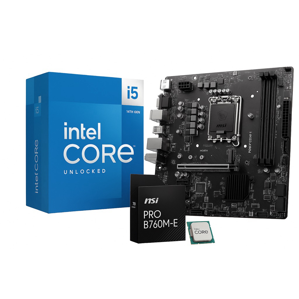 CPU INTEL CORE I5-14600K and MSI Pro B760M-E