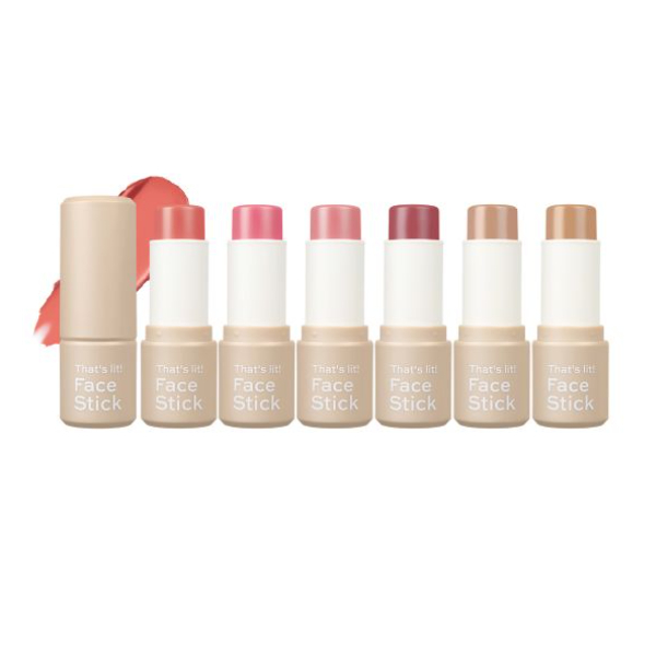 ใหม่ล่าสุด บลัชออนชนิดแท่ง คิวท์เพรส CUTE PRESS THAT'S LIT! FACE STICK 5กรัม