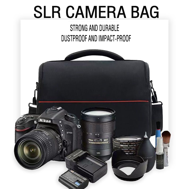 Camera bag กระเป๋ากล้อง bagกระเป๋ากล้อง DSLR กระเป๋ากล้องแบบพกพาไหล่ Crossbody สันทนาการกลางแจ้งกันน้ำและกันฝน ราคา ถูกที่สุด ดีลบีเคเค แกลเลอรีภาพที่ 2
